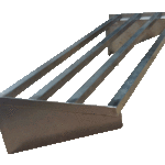 Estante escurridor de acero inoxidable fabricado por TCOM SL, ideal para cocinas profesionales. Permite escurrir utensilios y recipientes de forma higiénica, manteniendo el espacio limpio y organizado.